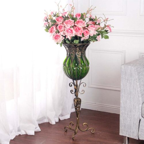 12pcs Artificial Silk Flower Fake Rose Bouquet Table Decor – Pink