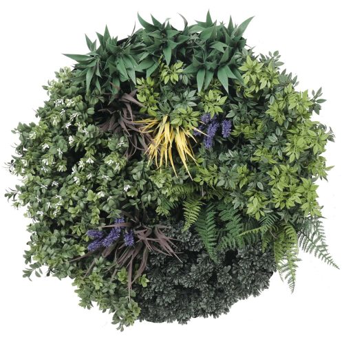 UV Lavender Fields 60cm Green Wall Disc – White