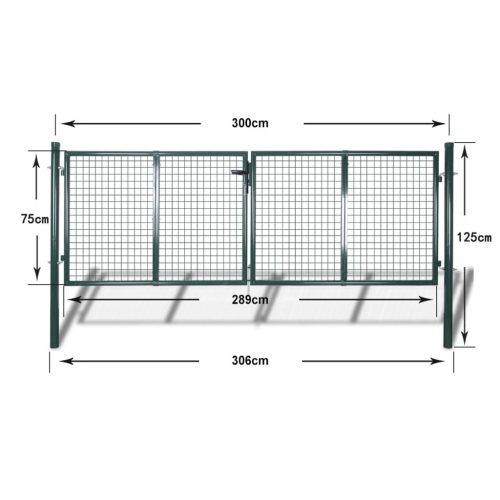 Garden Mesh Gate Fence Door Wall Grille – 306×125 cm