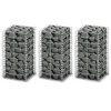 Gabion Set 3 pcs Galvanised Wire – 25x25x50 cm