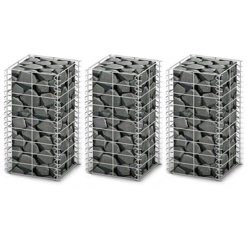 Gabion Set 3 pcs Galvanised Wire