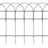 Garden Border Fence Powder-coated Iron – 10×0.4 m