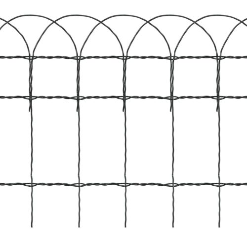 Garden Border Fence Powder-coated Iron – 10×0.4 m