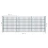 Fence Panel with Posts 6×2 m Anthracite Grey