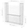 Gabion Basket U-Shape Galvanised Steel – 160x20x150 cm