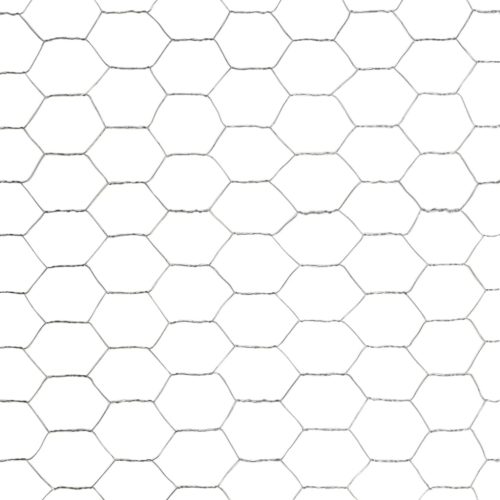 Chicken Wire Fence Galvanised Steel Silver – 25×1.2 m