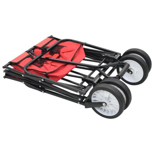 Folding Hand Trolley Steel – Red