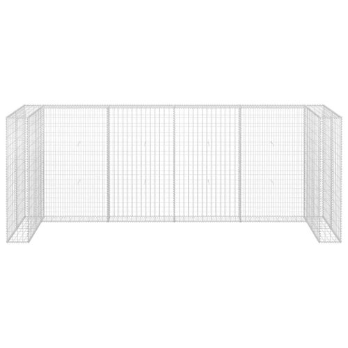 Gabion Wall for Garbage Bins Galvanised Steel 320x100x120 cm