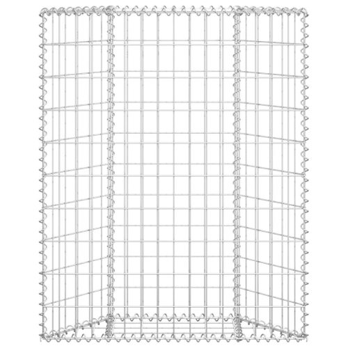 Trapezium Gabion Raised Bed Galvanised Steel – 80x20x100 cm