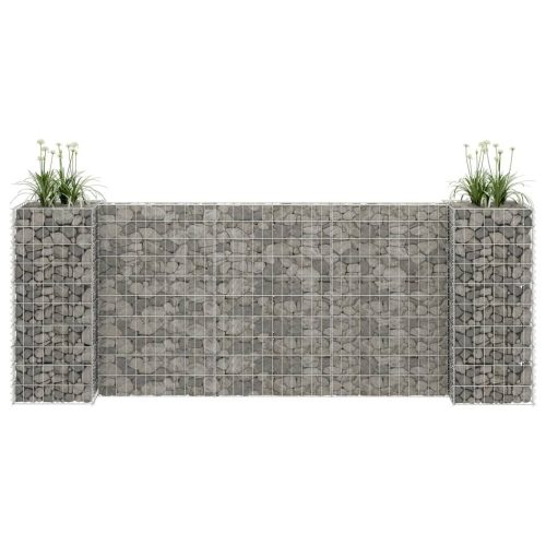 H-Shaped Gabion Planter Steel Wire – 260x40x100 cm