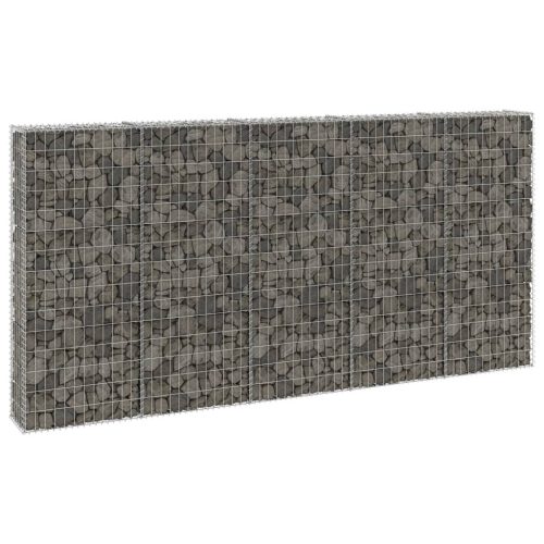 Gabion Wall with Covers Galvanised Steel – 300x30x150 cm