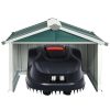 Garden Robot Lawnmower Shed 92x97x63 cm Galvanised Steel – Green