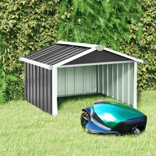 Garden Robot Lawnmower Shed 92x97x63 cm Galvanised Steel – Anthracite