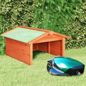 Robotic Lawn Mower Garage 72x87x50 cm Solid Firwood