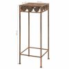 Plant Stand Set 3 Pieces Vintage Style Metal Rusty