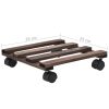 Plant Rollers 4 pcs Cedar Wood 25×25 cm