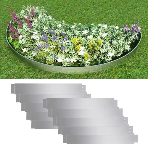 Flexible Lawn Fence Galvanised Steel 100 x 14 cm – 10
