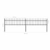 Garden Fence with Spear Top Steel Black – 0.6 m, 3.4 m