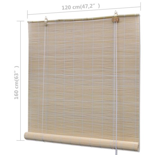 Natural Bamboo Roller Blinds – 120×160 cm (2 pcs)