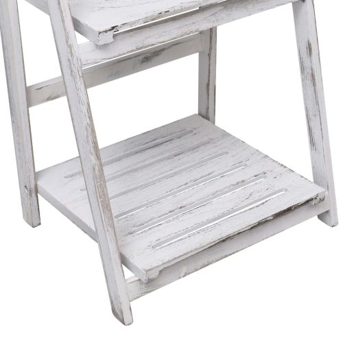 4-Tier Plant Stand 43x33x113 cm Wood – White