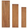 3 Piece Plant Stand Set Solid Teak Wood