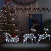 Reindeer & Sleigh Christmas Decoration 60 LEDs Outdoor – Silver, 2