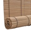 Bamboo Roller Blinds 2 pcs Brown – 80×160 cm