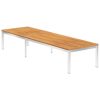 Sun Lounger with Cushion Solid Acacia Wood and Stainless Steel – Grey