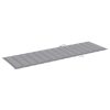 Sun Lounger with Cushion Solid Acacia Wood and Stainless Steel – Grey