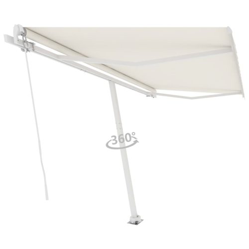 Freestanding Manual Retractable Awning – 400×300 cm, Cream