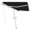 Freestanding Manual Retractable Awning – 400×300 cm, Anthracite