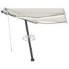 Manual Retractable Awning with LED – 300×250 cm, Cream