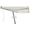 Freestanding Manual Retractable Awning – 400×300 cm, Cream