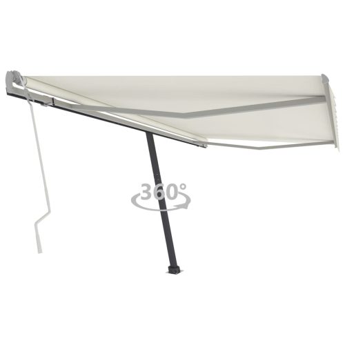 Freestanding Manual Retractable Awning – 400×300 cm, Cream
