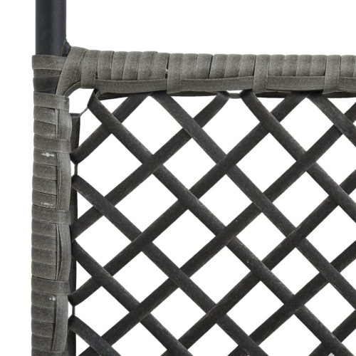 Fence Panel Poly Rattan 2.4×2 m Anthracite