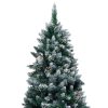 Artificial Christmas Tree LEDs&Pine Cones&White Snow – 150×93 cm