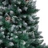 Artificial Christmas Tree LEDs&Pine Cones&White Snow – 150×93 cm