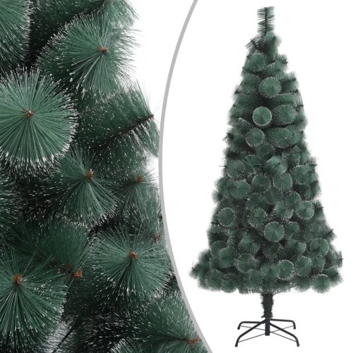 Artificial Christmas Tree with LEDs&Stand Green PET – 120×65 cm