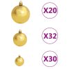 Artificial Christmas Tree LEDs&Ball Set&Flocked Snow Green – 400×190 cm, Gold