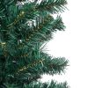 Slim Artificial Christmas Tree with LEDs&Ball Set – 150×43 cm, Green and Grey