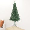 Corner Artificial Christmas Tree with LEDs PVC – 120×45 cm, Green