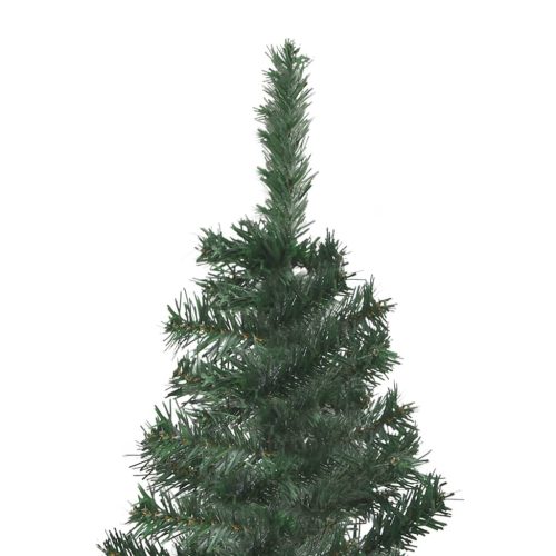 Corner Artificial Christmas Tree with LEDs PVC – 120×45 cm, Green