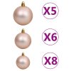 Slim Christmas Tree with LEDs&Ball Set – 120×38 cm, White and Rose