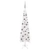 Slim Christmas Tree with LEDs&Ball Set – 120×38 cm, White and Grey