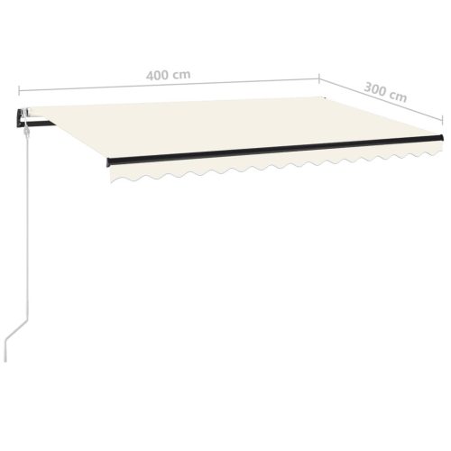 Automatic Retractable Awning – 400×300 cm, Cream