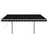 Automatic Retractable Awning with Posts – 400×300 cm, Anthracite