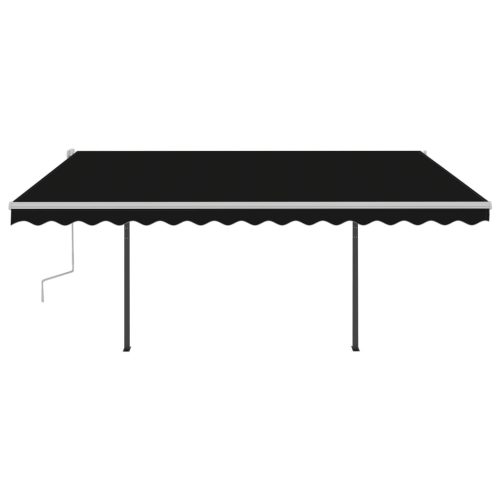 Automatic Retractable Awning with Posts – 400×300 cm, Anthracite