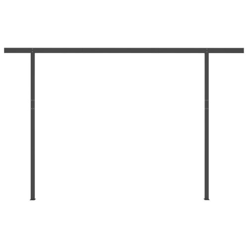 Automatic Retractable Awning with Posts – 400×300 cm, Anthracite
