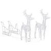 Reindeers & Sleigh Christmas Decoration 240 LEDs Acrylic – Cold White