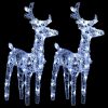 Reindeers & Sleigh Christmas Decoration 240 LEDs Acrylic – Cold White